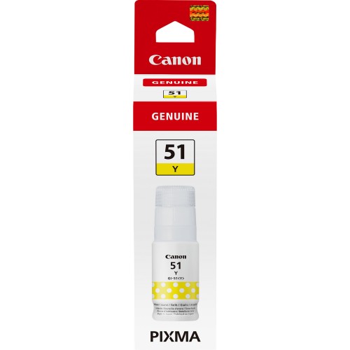 Canon 4548C001/GI-51Y Ink bottle yellow, 7.7K pages 70ml for Canon Pixma G 1520/1530/3590