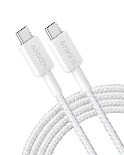 Anker Braided USB-C to USB-C Charging Cable 1.8 m, White
