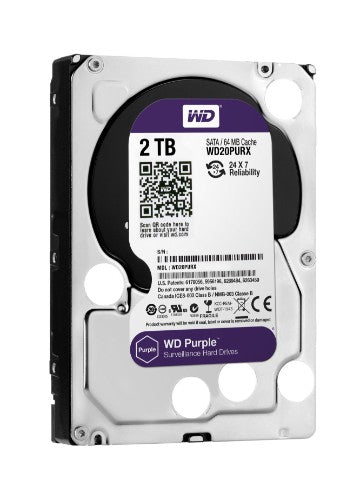 Western Digital Purple internal hard drive 2 TB 5400 RPM 64 MB 3.5" Serial ATA III