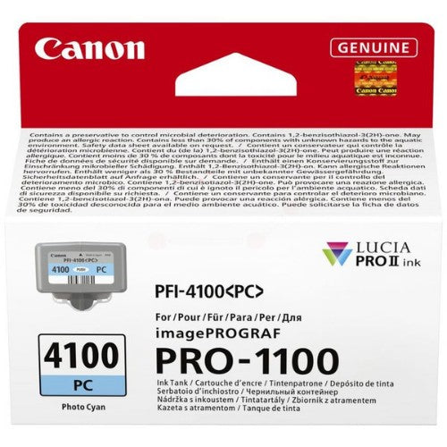 Canon 6781C001/PFI-4100PC Ink cartridge light cyan 80ml for Canon IPF PRO-1100