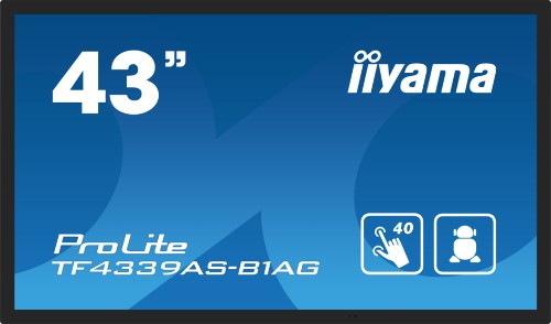 iiyama TF4339AS-B1AG computer monitor 108 cm (42.5") 3840 x 2160 pixels 4K Ultra HD LED Touchscreen Black