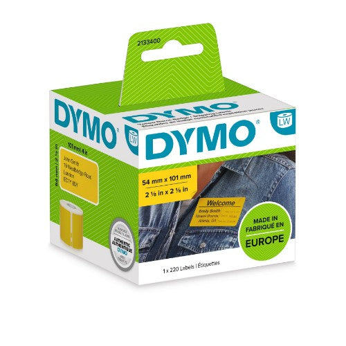 Dymo 2133400 DirectLabel-etikettes yellow 54mm x 101mm 220 pcs for Dymo Etiketten 10cm/LW 550 60mm