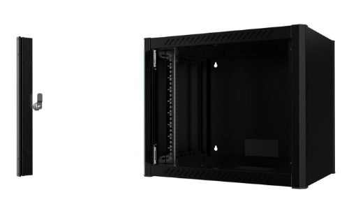 Lanview RWM09U45BL rack cabinet 9U Wall mounted rack Black