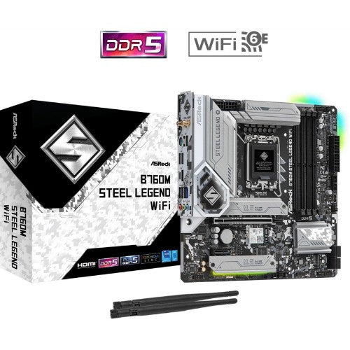 Asrock B760M Steel Legend WiFi Intel B760 LGA 1700 micro ATX