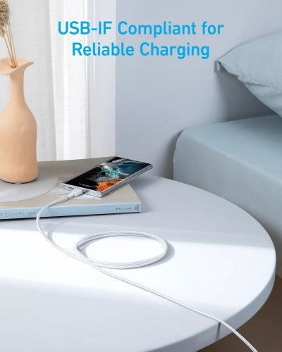Anker Braided USB-C to Lightning Charging Cable 1.8 m, White