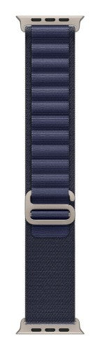 Apple 49mm Navy Alpine Loop - Large - Natural Titanium Finish
