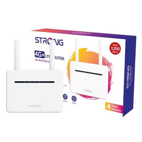 Strong 4G+ LTE Router 1200 UK wireless router Gigabit Ethernet Dual-band (2.4 GHz / 5 GHz) White