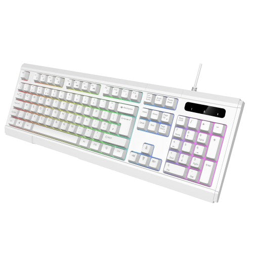 VIDA GAMER WHT 4IN1 USB KB MS HS KIT keyboard Mouse included Gaming QWERTY UK English White