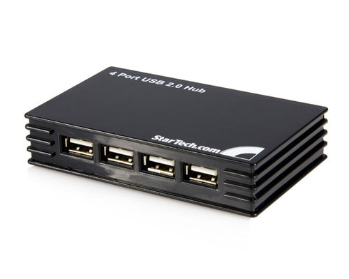 StarTech.com 4 Port Black USB 2.0 Hub