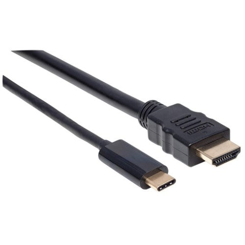 Manhattan USB-C to HDMI Cable, 4K@30Hz, 2m, Black, Male to Male, Three Year Warranty