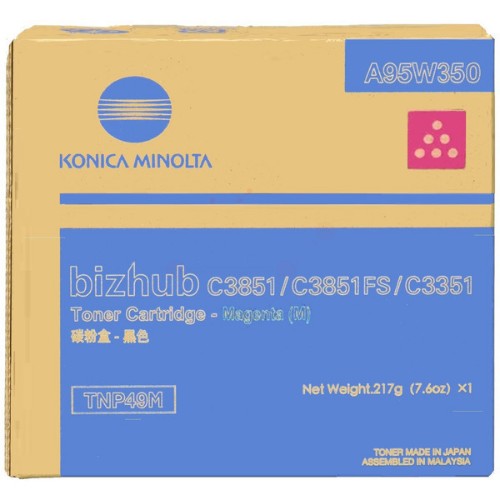 Konica Minolta A95W350/TNP-49M Toner magenta, 12K pages for KM Bizhub C 3351