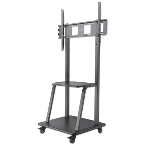 Manhattan Trolley Mount Stand for TV & Monitors, For screens 37" to 100", VESA compatibility: all between 200x200 to 800x600mm - check the dimensions of the four mounting holes on back of screen to ensure it fits, Max 150kg, Black, LFD, Stand, Bracket