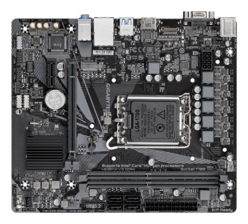 GIGABYTE H610M H V3 DDR4 Motherboard - Supports Intel Core 14th CPUs, 4+1+1 Hybrid Phases Digital VRM, up to 3200MHz DDR4, 1xPCIe 3.0 M.2, GbE LAN, USB 3.2 Gen 1