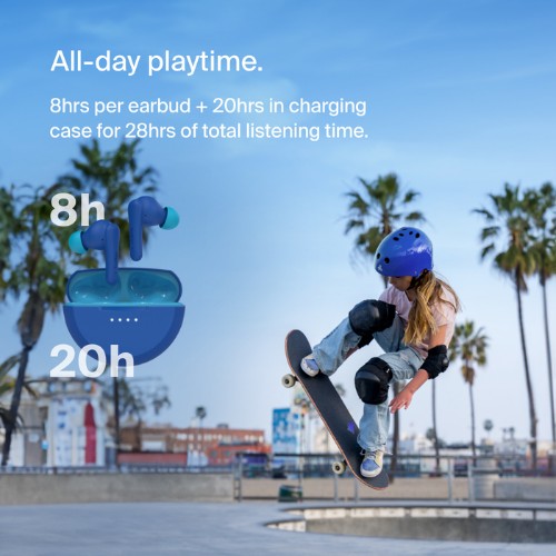 Belkin SoundForm Nano 2 Headphones Wireless In-ear Calls/Music Micro-USB Bluetooth Blue