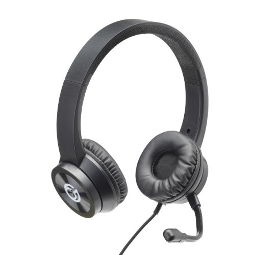 connektgear HP532 Triple Connector Headset with Boom Mic USB Type A & C & 3.5mm - Black