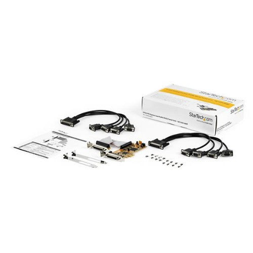 StarTech.com 8-Port PCI Express RS232 Serial Adapter Card, PCIe RS232 Serial Card, 16C1050 UART, Low Profile Serial DB9 Controller/Expansion Card, 15kV ESD Protection, Windows Only - TAA