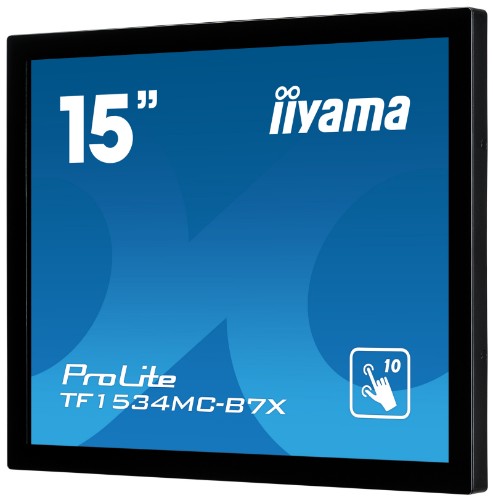 iiyama TF1534MC-B7X computer monitor 38.1 cm (15") 1024 x 768 pixels XGA LED Touchscreen Multi-user Black