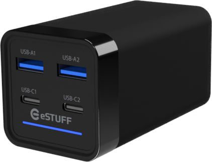 eSTUFF ES635200 mobile device charger Laptop Black AC Fast charging Indoor