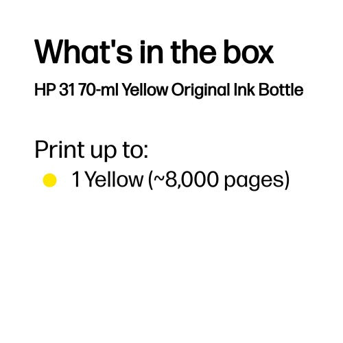 HP 1VU28AE/31 Ink cartridge yellow, 8K pages 70ml for HP Smart Tank Plus 555/Wireless 455/7005