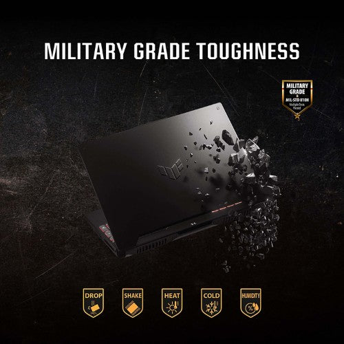 ASUS TUF Gaming A15 FA507NUR-LP011W AMD Ryzen™ 7 7435HS Laptop 39.6 cm (15.6") Full HD 16 GB DDR5-SDRAM 1 TB SSD NVIDIA GeForce RTX 4050 Wi-Fi 6 (802.11ax) Windows 11 Home Black, Grey