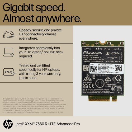 HP XMM 7560 R+ LTE-Advanced Pro WWAN