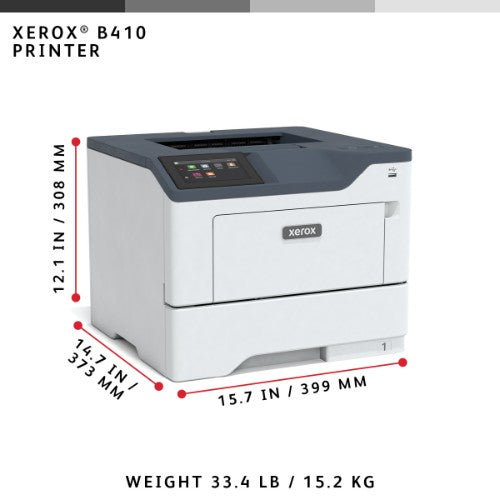 Xerox B410 A4 47ppm Duplex Printer PS3 PCL5e/6 2 Trays Total 650 Sheets