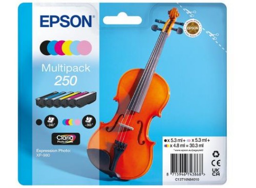 Epson C13T16N84010/250 Ink cartridge multi pack Bk,C,M,Y,LC,LM 5,3ml + 3x4,8ml + 2x5,3ml Pack=6 for Epson Expression Photo XP-980