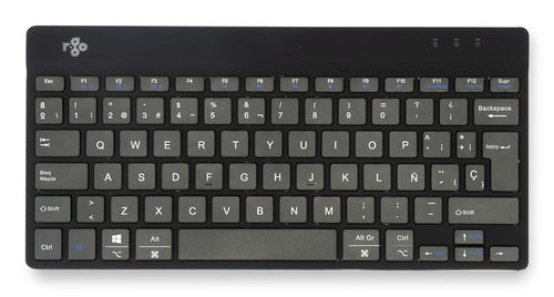 R-Go Tools Ergonomic keyboard R-Go Compact Break, compact keyboard with break software, QWERTY (ES), Bluetooth, black