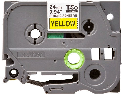 Brother TZE-S651 DirectLabel black on yellow extra strong Laminat 24mm x 8m for Brother P-Touch TZ 3.5-24mm/HSE/36mm/6-24mm/6-36mm