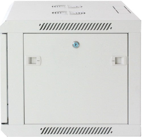Intellinet 19" Network Cabinet - Wall Mount (Standard), 12U, 600mm Deep, Grey, Assembled, Max 60kg, Metal & Glass Door, Back Panel, Removeable Sides,Suitable also for use on desk or floor, Usable Depth 500mm, Parts for wall install (eg screws/rawl plugs)