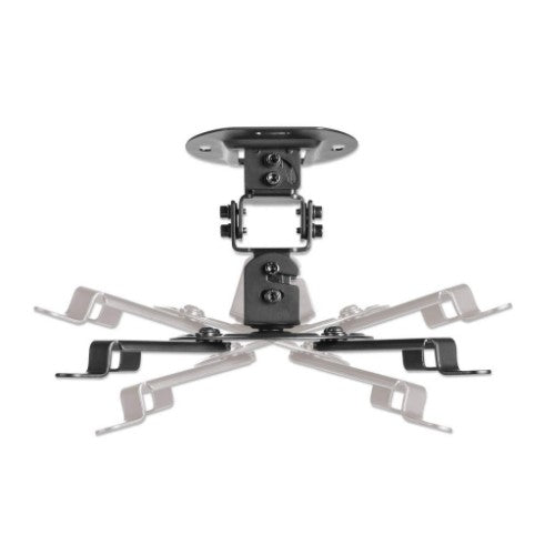 Manhattan Projector Mount, Ceiling, Universal, Tilt, Swivel & Rotate, Height: 15cm, Max 13.5kg, Black, Lifetime Warranty