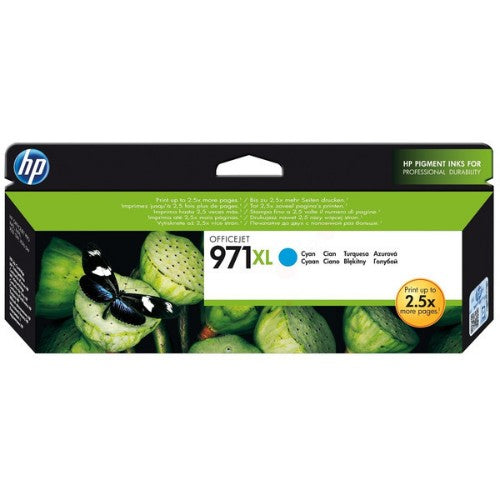 HP CN626AE/971XL Ink cartridge cyan high-capacity, 6.6K pages ISO/IEC 24711 86.5ml for HP OfficeJet Pro X