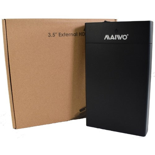 MAIWO USB3.0 to SATA 2.5/3.5 Inch SSD/HDD External Hard Drive Enclosure Transfer Speed Up to 5Gbps, Tool Free, Slide Deisign, Black