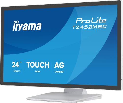 iiyama ProLite T2452MSC-W1AG computer monitor 61 cm (24") 1920 x 1080 pixels Full HD LED Touchscreen White
