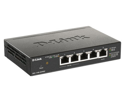 D-Link 5-Port Gigabit PoE Smart Managed Switch with 1 PD port