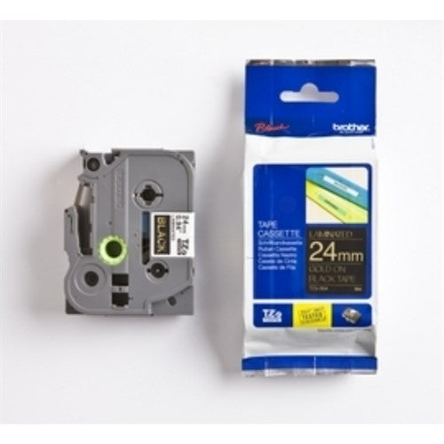 Brother TZE-354 DirectLabel gold on black Laminat 24mm x 8m for Brother P-Touch TZ 3.5-24mm/HSE/36mm/6-24mm/6-36mm