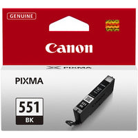 Canon 6508B001/CLI-551BK Ink cartridge black, 1.8K pages ISO/IEC 24711 376 Photos 7ml for Canon Pixma IP 8700/IX 6850/MG 5450/MG 6350/MX 725