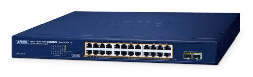 PLANET 24P Sw Gb PoE+ SFP 250W Unmanaged
