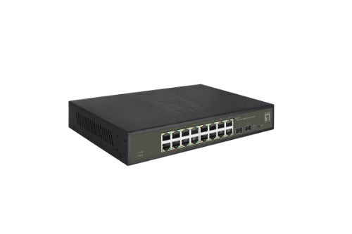 LevelOne Hilbert 18-Port Gigabit Smart Lite Switch, 16 x Gigabit RJ45, 2 x Gigabit SFP
