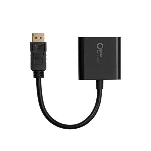 Microconnect DPVGA15CM video cable adapter 0.15 m DisplayPort VGA (D-Sub) Black