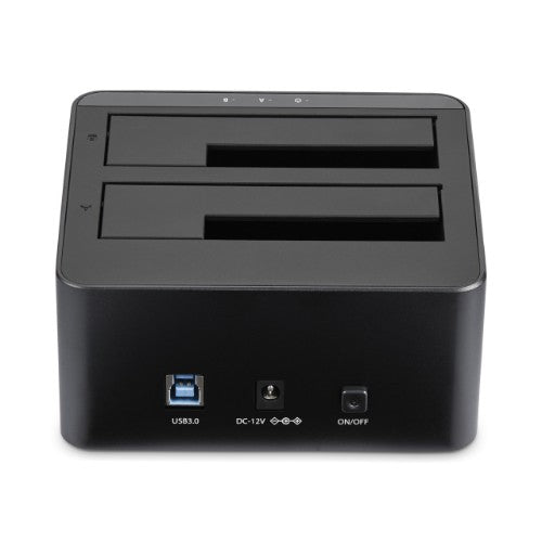 StarTech.com Dual-Bay USB 3.0 to SATA Hard Drive Docking Station, USB Hard Drive Dock, External 2.5/3.5" SATA I/II/III SSD/HDD Docking Station, Hot-Swap Hard Drive Bays, Top-Loading