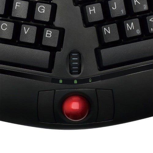 Adesso Tru-Form Media 3150 - 2.4 GHz Wireless Ergo Trackball Keyboard