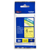 Brother TZE-611 DirectLabel black on yellow Laminat 6mm x 8m for Brother P-Touch TZ 3.5-18mm/6-12mm/6-18mm/6-24mm/6-36mm