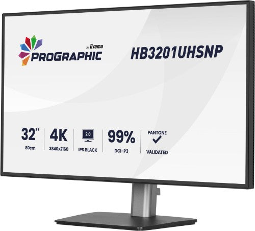 iiyama ProGraphic HB3201UHSNP-B1 computer monitor 80 cm (31.5") 3840 x 2160 pixels Black