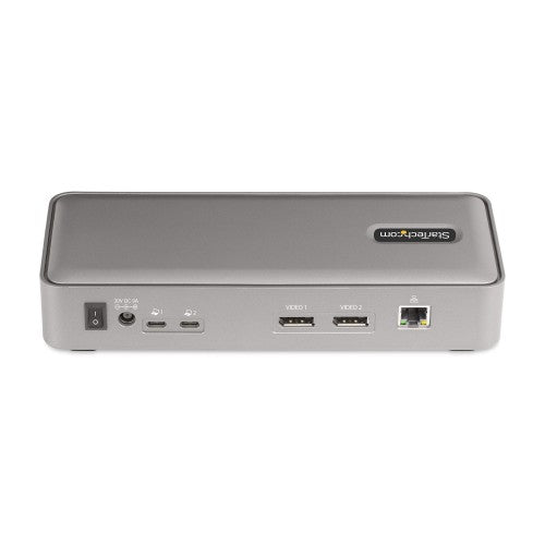 StarTech.com Dual-Laptop USB-C KVM Docking Station, Dual Monitor 4K 60Hz DisplayPort Dock, 5-Port USB Hub, GbE, 90W/45W Power Delivery to Two Laptops, Windows/Mac, 2-Host KVM Dock - TAA