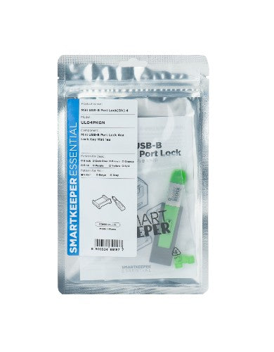 Smartkeeper UL04PKGN port blocker Port blocker + key Mini-USB Type-B Green Plastic 1 pc(s)