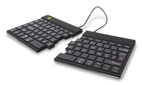 R-Go Tools Ergonomic keyboard R-Go Split Break with break software, ergonomic split keyboard, AZERTY (FR), Bluetooth, black