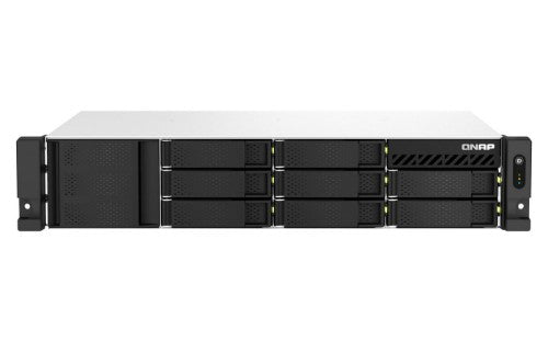 QNAP TS-864EU-RP-8G NAS/storage server Rack (2U) Intel® Celeron® N5095 8 GB DDR4 0 TB QNAP Turbo System Black