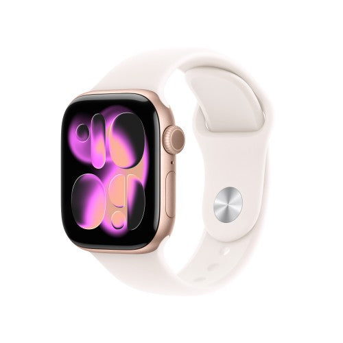 Apple Watch Series 11 GPS 42mm Rose Gold Aluminium Case with Light Blush Sport Band - S/M
