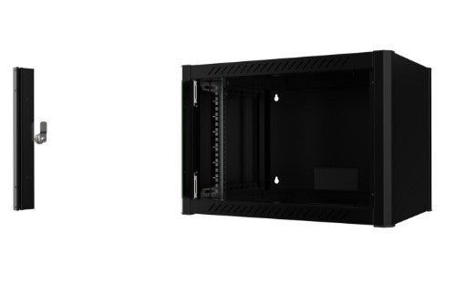 Lanview RWM06U45BL rack cabinet 6U Wall mounted rack Black